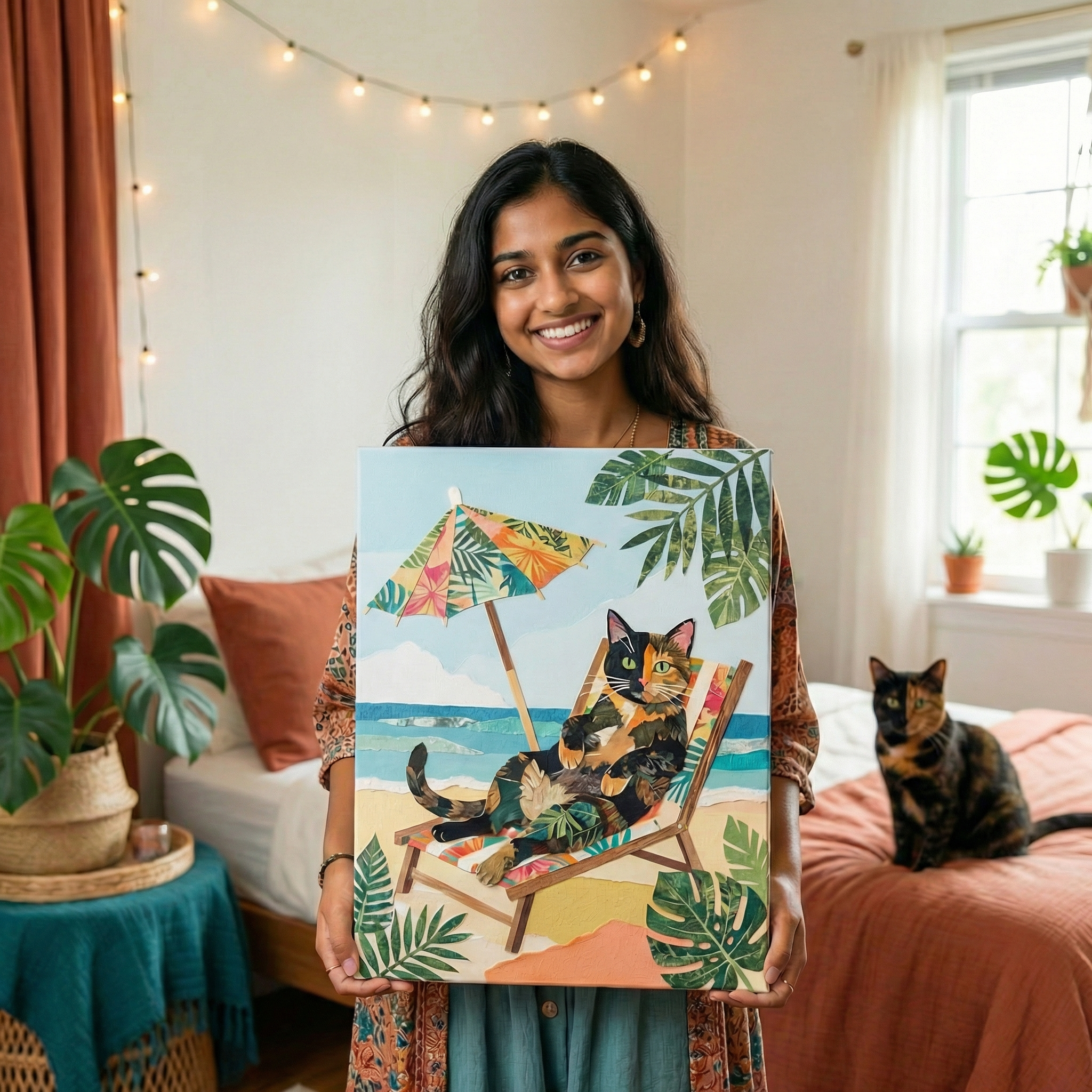 Rose B. with her custom cat portrait