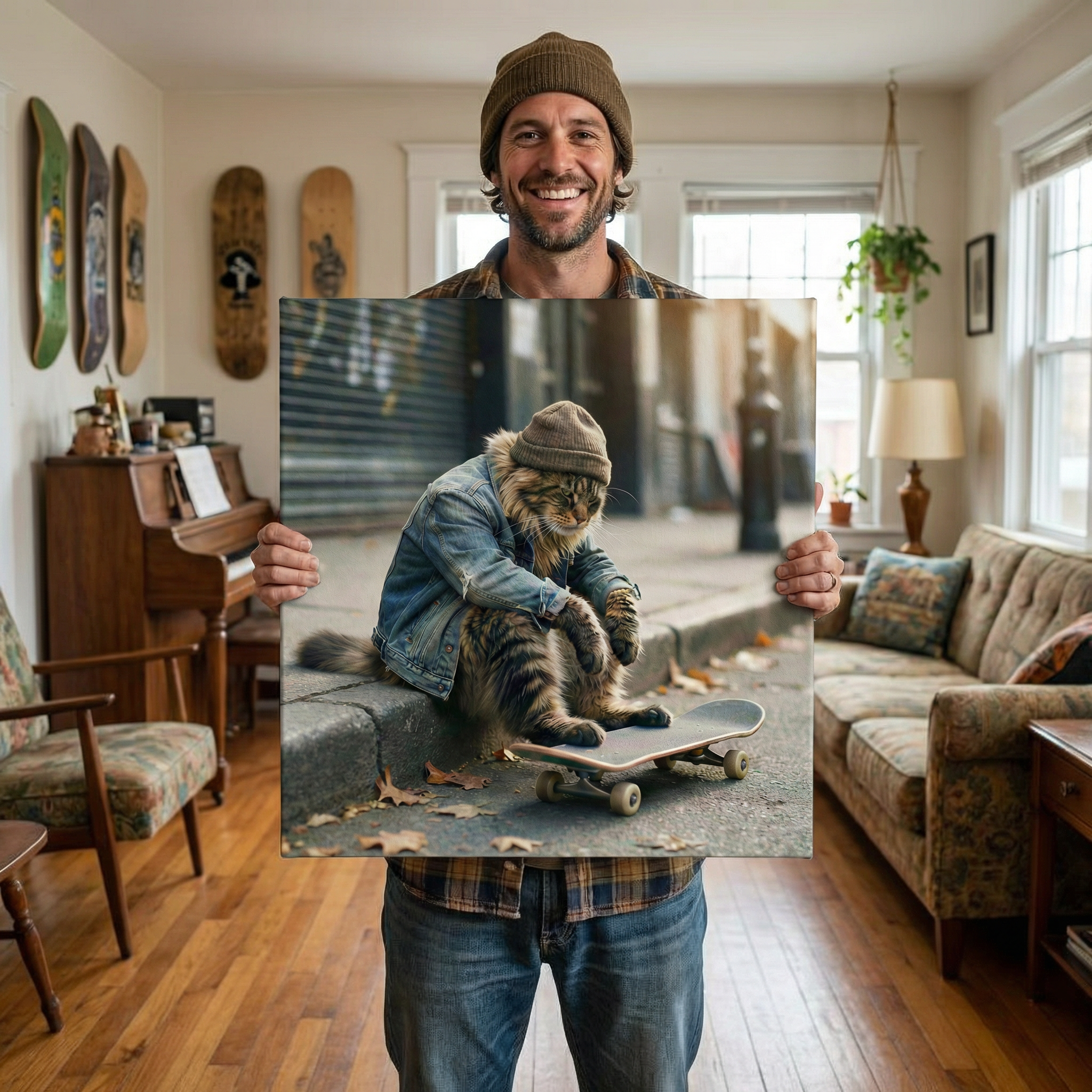 Jake M. showing off his cat artwork